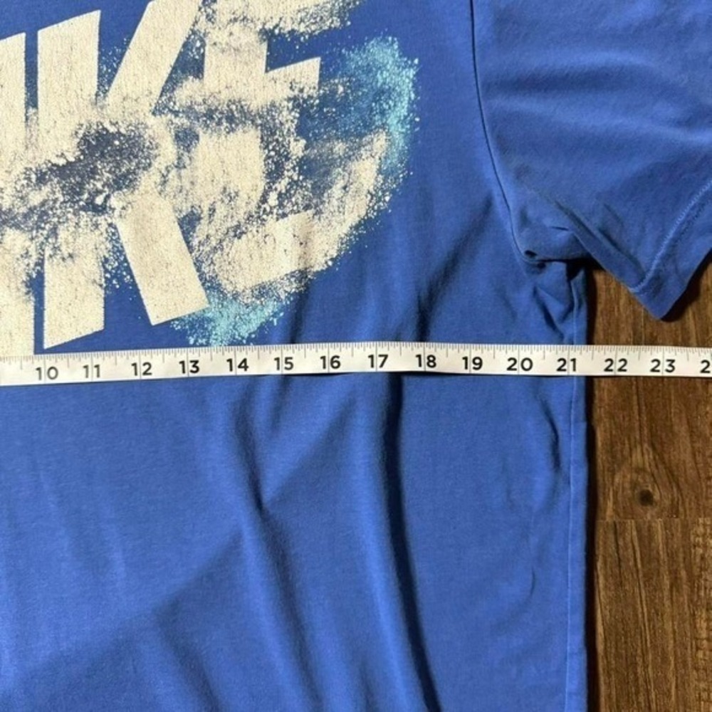 Nike DRI-FIT Graphic T-Shirt Men's Blue Short Sleeve Activewear Top - Picture 5 of 7
